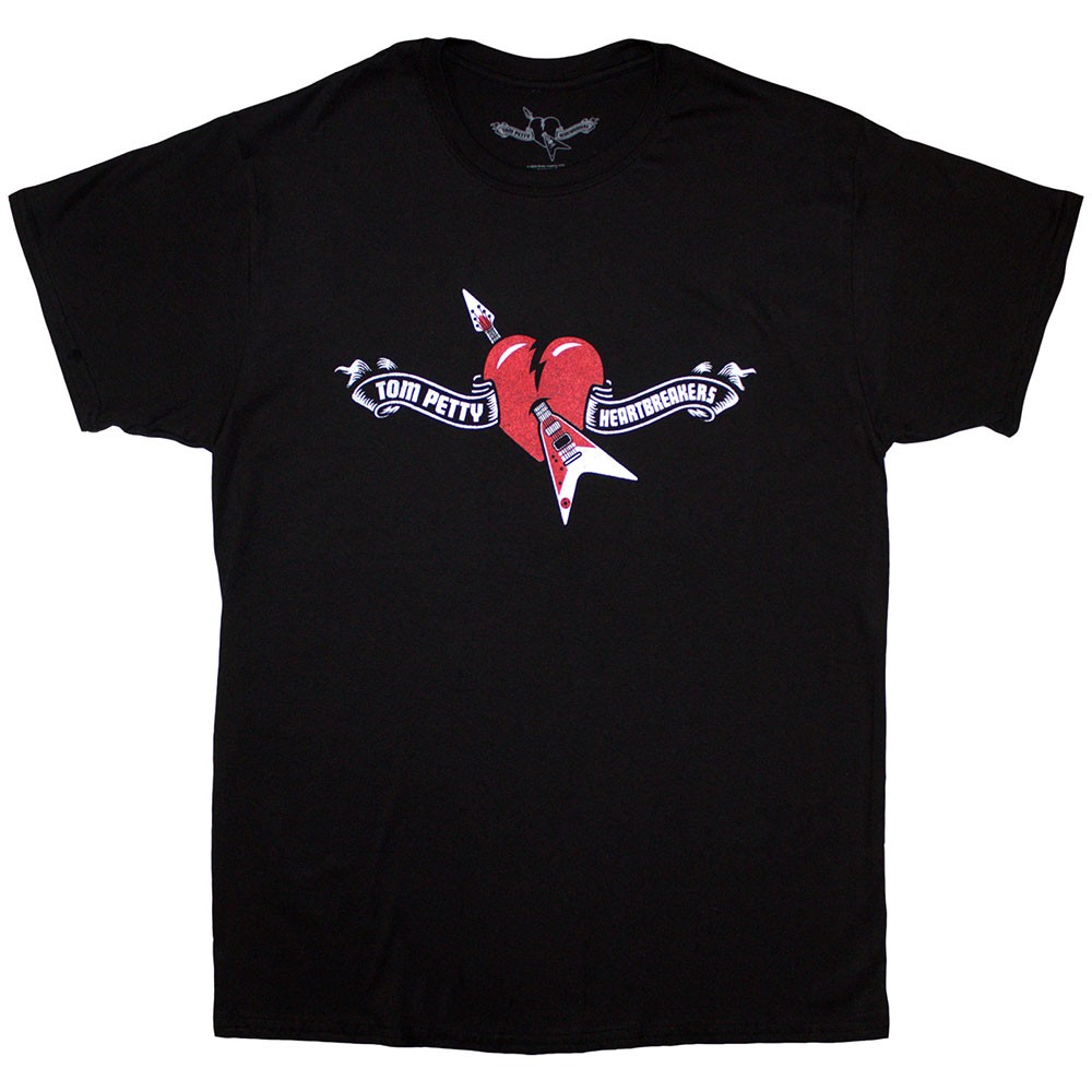 Tom Petty And The Heartbreakers - Heart Logo Heren Tshirt - Zwart